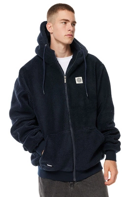 Kurtka Zimowa Mass Hoodie ZIP Patch Teddy granatowa