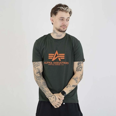 Koszulka Alpha Industries Basic 100501 ciemna zielona