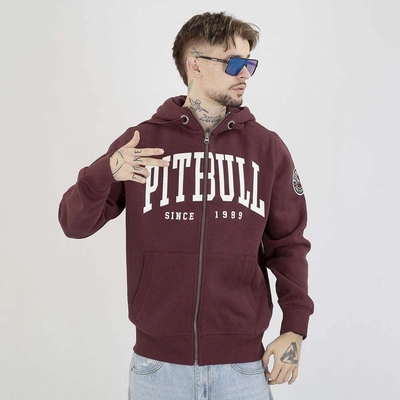 Bluza Pit Bull Hoodie ZIP Norton bordowa