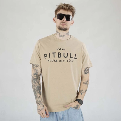 Koszulka Pit Bull Denim Washed Bravery piaskowa