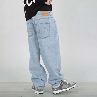 Spodnie Baggy Prosto Blox jasno niebieskie