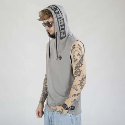 Tank Top Pit Bull Hoodie Hilltop Sleeveless szary