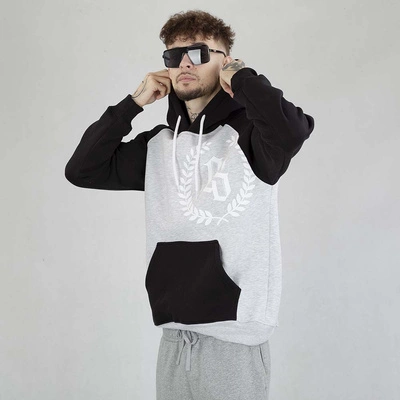 Bluza Hoodie Ciemna Strefa CS Reglan szaro czarna