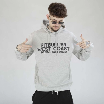 Bluza Pit Bull Hoodie Zip Driving szara