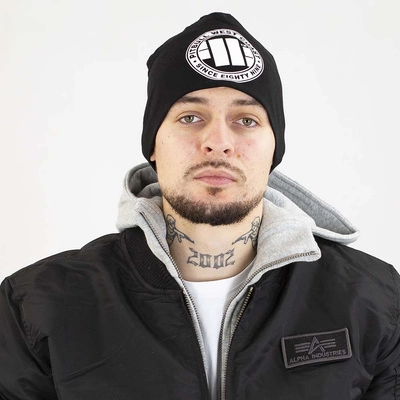 Czapka Zimowa Pit Bull Big Logo biała czarna