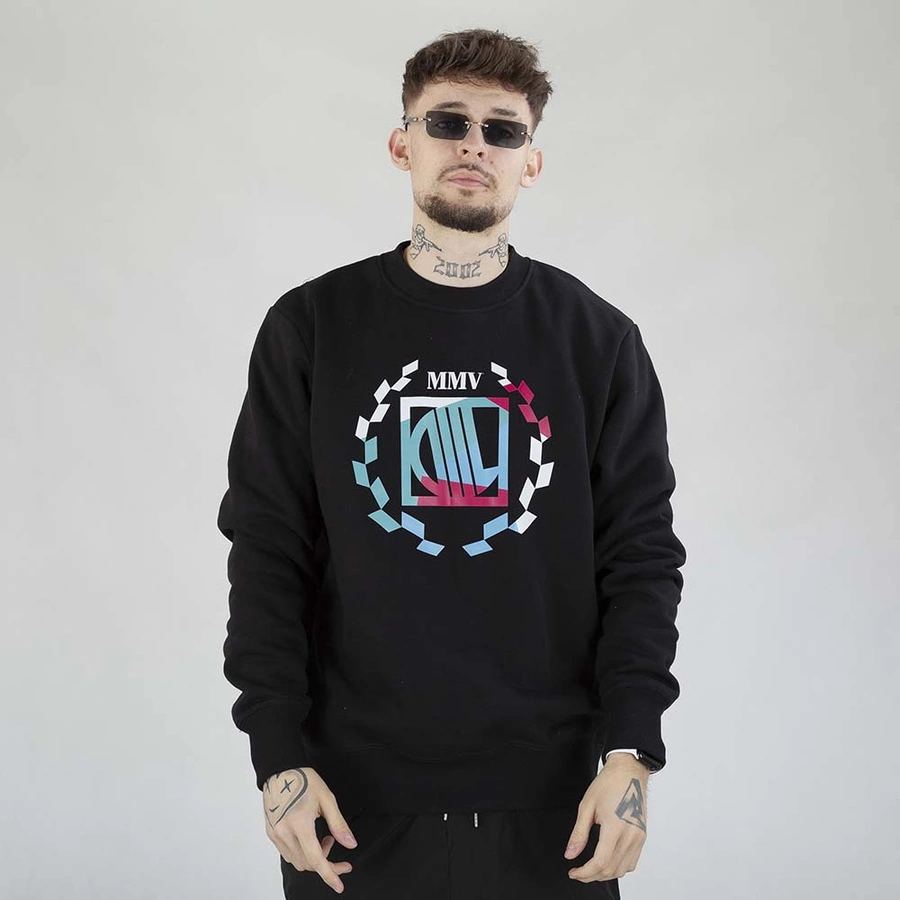 Bluza Diil Crewneck Big Color czarna Laur biały