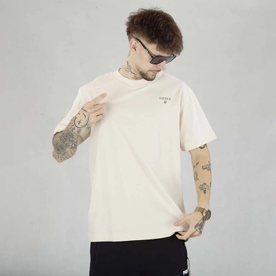 Koszulka SikSilk Graphic SS-26778 beżowa
