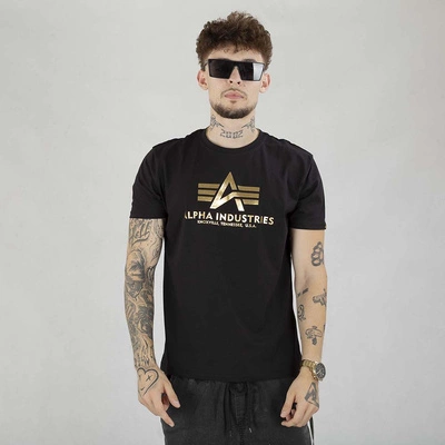 Koszulka Alpha Industries Basic 100501FP czarno złota