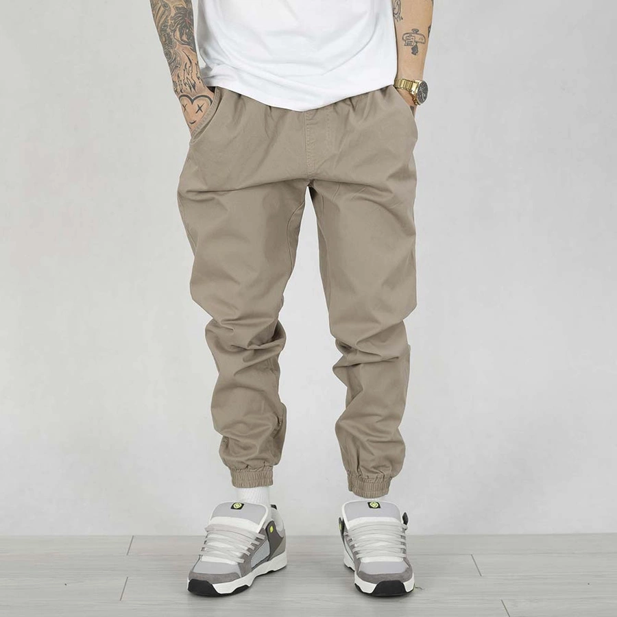 Spodnie Jogger Jigga Wear Crown jasno brązowe