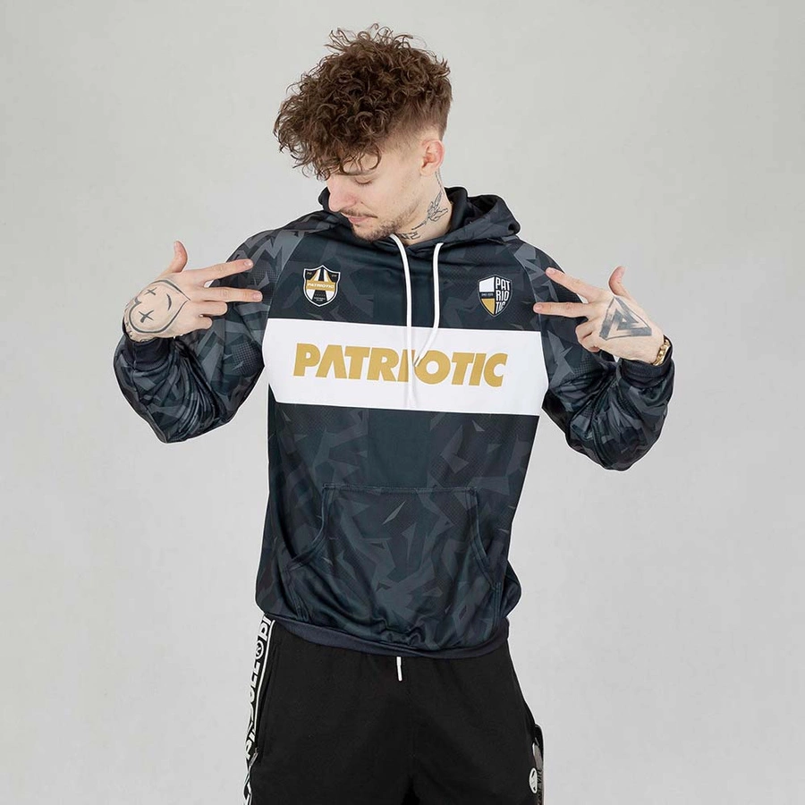 Bluza Patriotic Hoodie Football Gold czarna