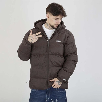 Kurtka Prosto Puffer 404 ciemna brązowa