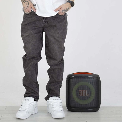 Spodnie Mass Tapered Fit Signature 2.0 czarne sprane