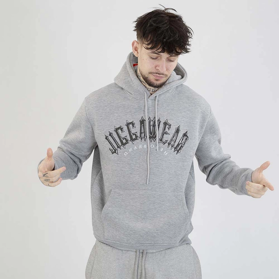 Bluza Jigga Wear Hoodie Trap Logo szara