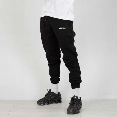 Spodnie dresowe Red Eyes Fuck Off czarno białe