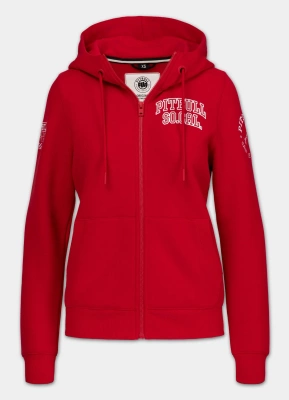 Bluza Pit Bull Hoodie Zip Fiora czerwona