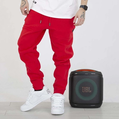 Spodnie Dresowe Pit Bull Small Logo HD czerwone