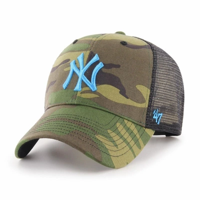 Czapka 47 Brand MVP Snapback MLB New York Yankees Camo Branson camo niebieska
