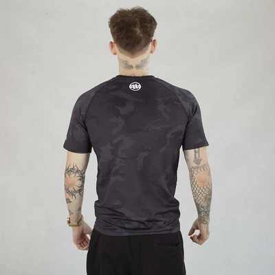 Koszulka Sportowa Pit Bull Rashguard Net Camo Hilltop II czarna