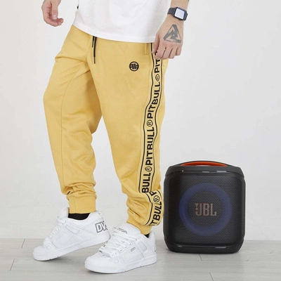 Spodnie dresowe Pit Bull Oldschool Tape Logo żółte