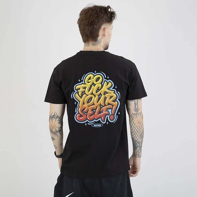 Koszulka Motive Yourself Back Yellow Blue Logo czarna
