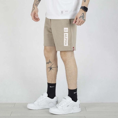 Krótkie spodenki Alpha Industries Print 146365 beżowe