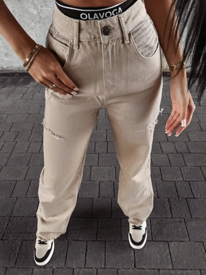 Spodnie Damskie Olavoga Deiven beżowe