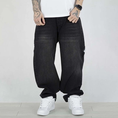 Spodnie Baggy Jigga Wear Jeans Cargo Wear Crown czarne