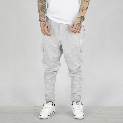 Spodnie Dresowe SikSilk Essentials Cargo Jogger szare