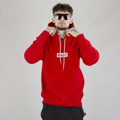 Bluza Hoodie Diil 3D Frame Kastet czerwona