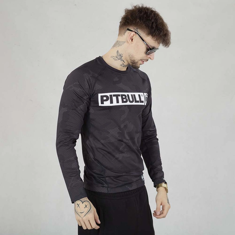 Long Pit Bull Rashguard Net Camo Hilltop II czarny