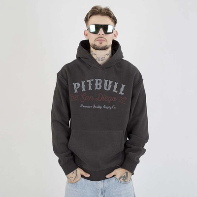Bluza Pit Bull Hoodie Strenght & Respect sprana grafitowa