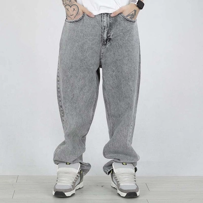Spodnie Baggy I8 Denim BAG57 jasne szare