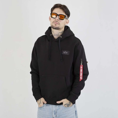 Bluza Alpha Industries Hoodie Back Print 178318 czarna