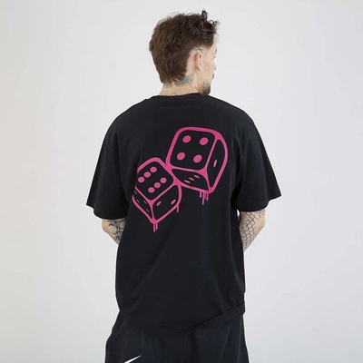 Koszulka Lucky Dice Baggy LD Melt czarna różowa