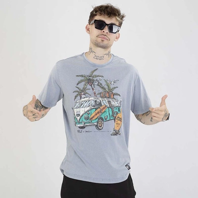 Koszulka Pit Bull Open Beach washed niebieska