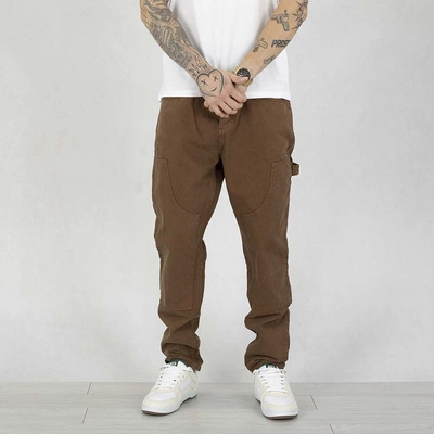 Spodnie SikSilk Straight Fit Carpenter Denim SS-23765 brązowe