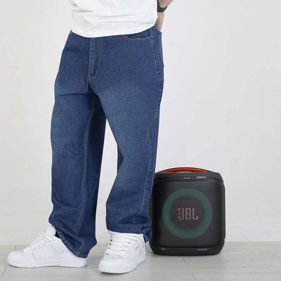 Spodnie Baggy Lucky Dice LD Clothing jeans ciemne niebieskie