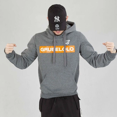 Bluza Grube Lolo hoodie Pasek grafitowo pomarańczowa