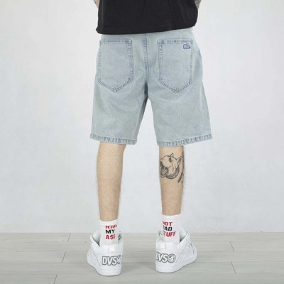 Krótkie Spodenki Mass Relax Fit Box jeans jasne niebieskie