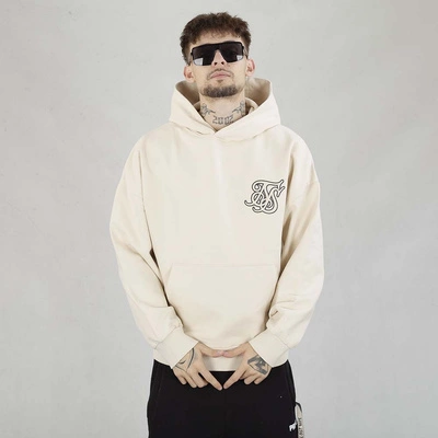 Bluza Hoodie SikSilk Graphic SS-26802 beżowa