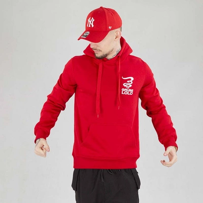 Bluza Grube Lolo hoodie Dymek Haft czerwono biała
