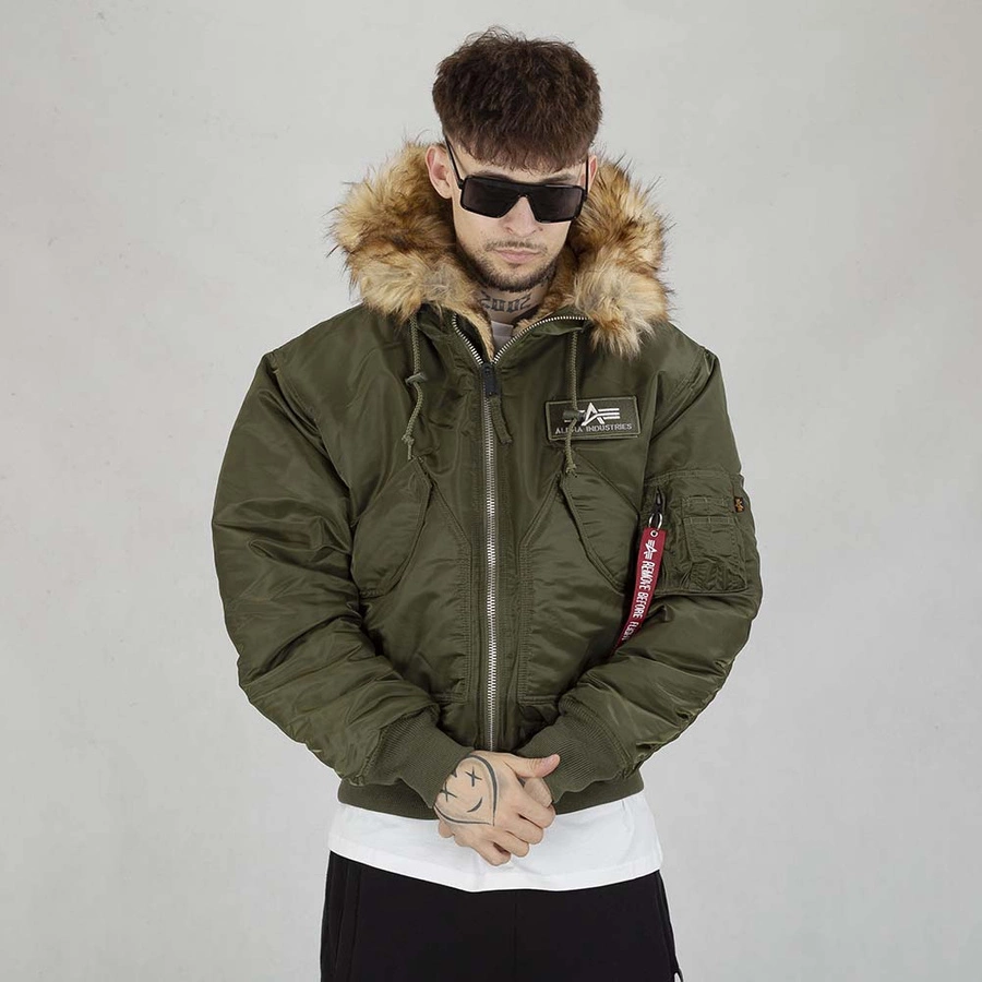 Kurtka Alpha Industries 45P Hooded Custom 113145 ciemno zielona