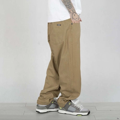 Spodnie Mass Pants Baggy Fit Slang kremowe