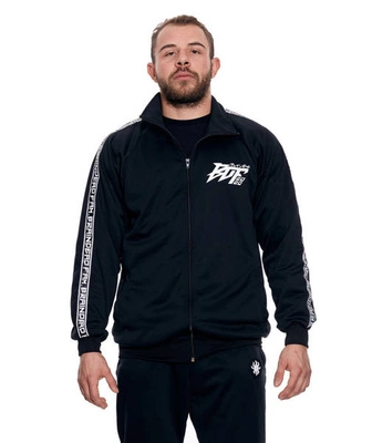 Brain Dead Familia BDF STRIPE LOGO Bluza Rozpinana Czarny