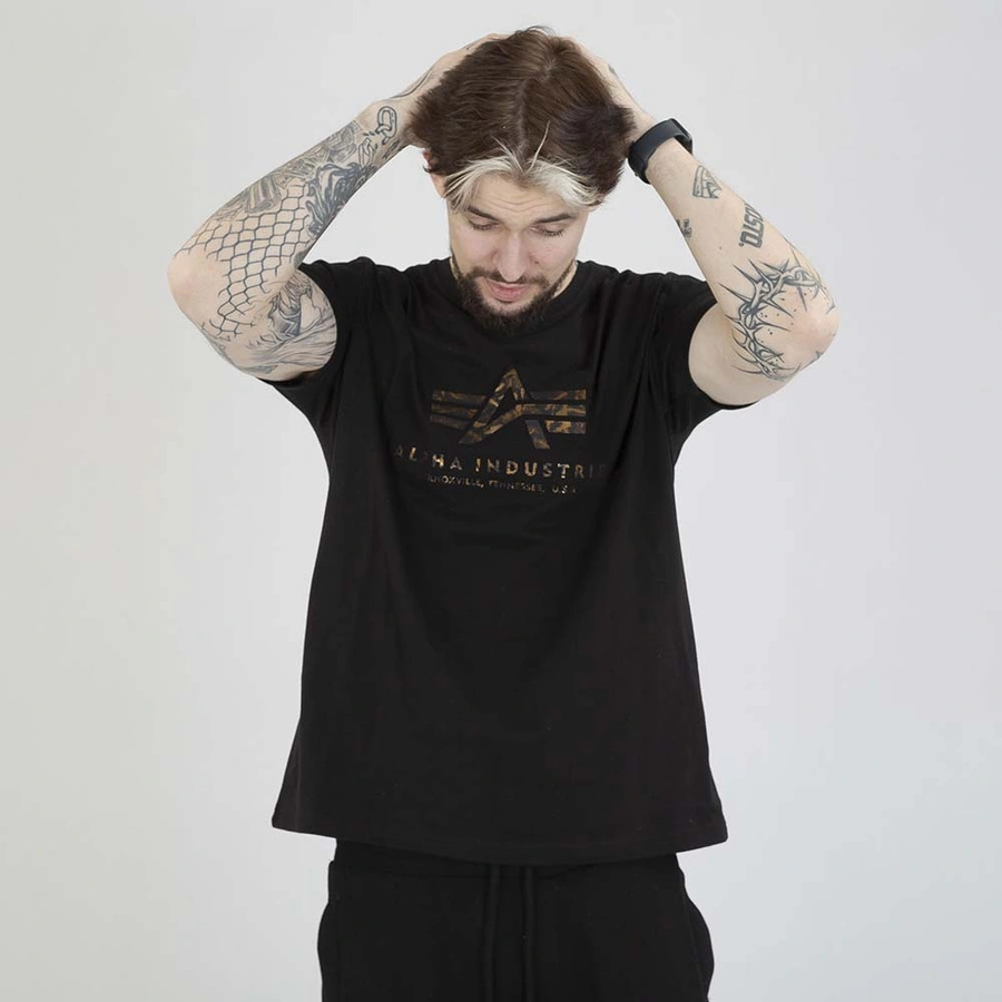 Koszulka Alpha Industries Basic Effect Print 100501Ep czarna