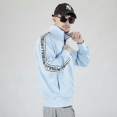 Bluza Pit Bull Crewneck Zip Tape Logo błękitna