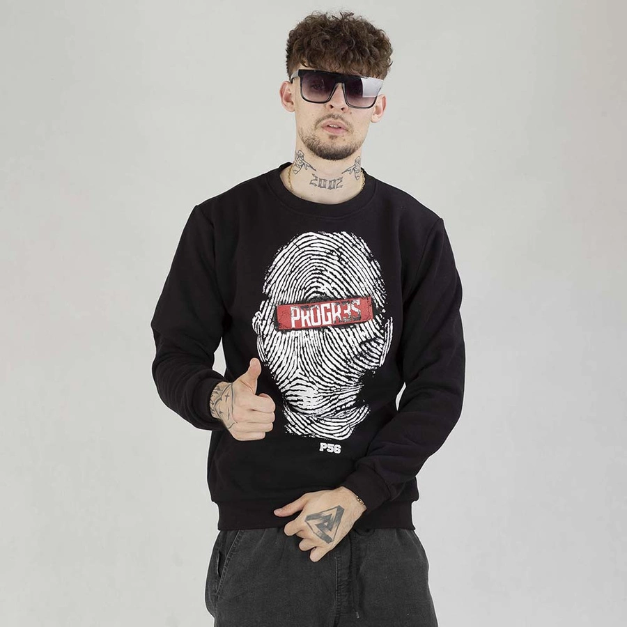 Bluza Dudek P56 Crewneck Imprinnt Progres czarna