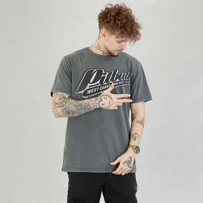 Koszulka Pit Bull Denim Washed Brand grafitowa