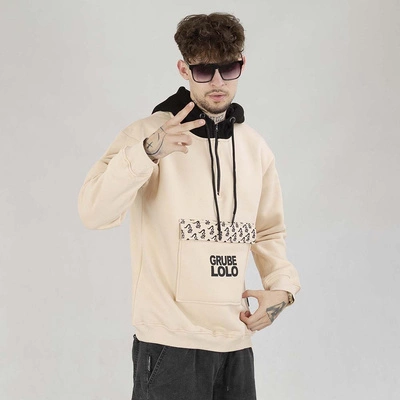 Bluza Grube Lolo Hoodie Pocket Front beżowa
