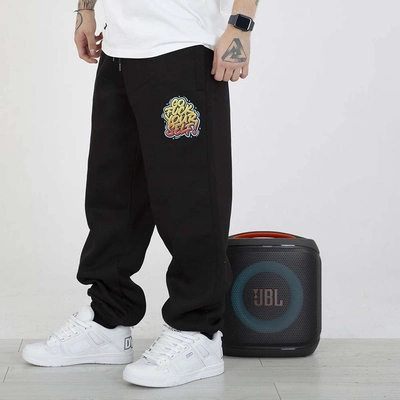 Spodnie Dresowe Motive Baggy Yourself czarne żółte